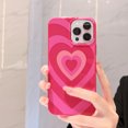 thumbnail image 3 of Estuche blando JAMW para iPhone 13 Pro Max TPU suave rosa con patrón de corazón, 3 of 5