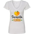 thumbnail image 3 of Inktastic Sarasota Florida Orange in Heart Women's V-Neck T-Shirt, 3 of 5