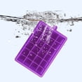 thumbnail image 2 of Molde de Silicona para Cubitos de Hielo Flexible 24 Antiadherente Cuadrado para Congelador (Morado) Sywqhk Libre de BPA, 2 of 3