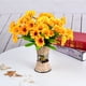 thumbnail image 5 of Cateissary 2 uds 5 tenedores 15 cabezas girasol Artificial estilo rústico decoración Floral del hogar Flores artificiales amarillo, 5 of 6