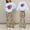 Blue, variant on Girls Outfit Sets, Heart Leopard Print Long Sleeve Elastic Waist Crewneck Flare Leg Graphic Top and Flared Pants Casual Clothing Sets White Size 5-6