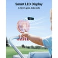 thumbnail image 5 of SWEETFULL Portable Stroller Fan with Display 4000mAh Battery Powered Mini Clip On Fan, 4-Speed Rechargeable Small Personal Cooling for Baby Car Seat Crib Travel, 5 of 7