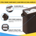 thumbnail image 2 of Toilet Paper Storage with Lid, Slim Bathroom Basket Holds 12 Regular or 9 Mega Rolls, RV-Friendly Tissue Holder, Brown, 2 of 6