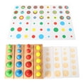 thumbnail image 2 of Bloques de Montessori, Rompecabezas, Enchufe, Cilindro, Y Material de Reconocimiento de Color, Tablero, Juguetes Educativos para Estilo1 SM SunniMix juguetes de madera montessori, 2 of 8