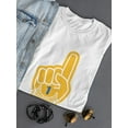 thumbnail image 3 of Number One Finger Glove Women White T-Shirt, Female Large, 3 of 4