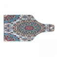 thumbnail image 1 of Ethnic Cutting Board, Oriental Style Floral Circles Paisley Retro Image in Pastel Colors, Decorative Tempered Glass Cutting and Serving Board, Wine Bottle Shape, Turquoise Pale Pink, by Ambesonne, 1 of 1