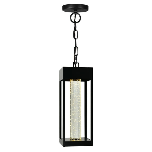 CWI Lighting Rochester LED Integrated Black Metal Outdoor Ceiling Light