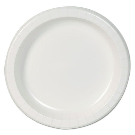 Dixie DBP09W 8.5" Diameter Plates Basic Paper Dinnerware - White (125/Pack, 4/Carton)