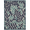 thumbnail image 2 of Nourison Aloha Indoor/Outdoor Contemporary Botanical Navy 5'3" x 7' Area Rug, (5' x 7'), 2 of 9