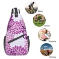 thumbnail image 6 of ZNDUO Sling Bag, Men Shoulder Backpack Small Cross Body Chest Sling Backpack-Vintage Purple Flower Pattern, 6 of 8