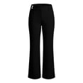thumbnail image 7 of VBVC Women's High Waisted Straight Leg Dress Pants , Casual Button Tab Work Trousers For Women , Ladies' Business Office Slacks with Pockets, Black , S-2XL, 7 of 7