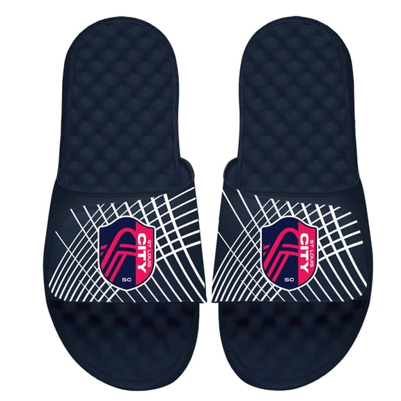 Men's ISlide  Navy St. Louis City SC Lines Slide Sandals