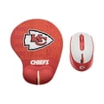 thumbnail image 1 of Set NFL de mouse inalambrico y pad con soporte de muñeca Kansas City Chiefs 100% original, 1 of 7