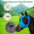 thumbnail image 2 of Horse Fly Mask Comfort-Fit,Smooth,Stretch Material, Equine Mesh Around The Eyes and Ears Allows for Clear Vision and Keeps Flies and Bugs Away(Gray), 2 of 8