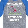 thumbnail image 3 of Instant Message - My Kind Of Reindeer Games Christmas - Toddler & Youth Raglan Graphic T-Shirt, 3 of 5