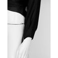 thumbnail image 5 of Alvivi Women Ballet Dance Warm-Up Cardigan Long Sleeve Knitted Wrap Tops Sweater, 5 of 7