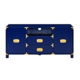 thumbnail image 4 of Navy MDF Media Stand with Campaign Design Conceal Clutter and Keep Media Players Accessible, 4 of 6