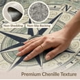 thumbnail image 6 of ODIKA Compass Vintage Star With Distressed Maritime Border Nautical Flowing Dynamic for Bedroom, Nursery, RV, Pet Friendly & Kids Safe Bedside, 6 of 7