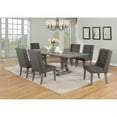 thumbnail image 5 of Rustic Gray Dining Chairs (Set of 2) with Beige Linen Fabric Tufted Seats, 5 of 5