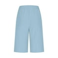 thumbnail image 5 of AherBiu Summer Shorts for Women Slim Fitted Elastic High Waisted Stretch Comfy Basic Layer Short Bottoms with Pockets, 5 of 6