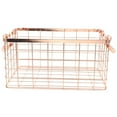 thumbnail image 4 of YEAHIBABY Iron Storage Basket, Golden, Wire, Nordic Style, Portable with Handle, 4 of 8