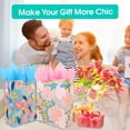 thumbnail image 2 of Elegant Large Gift Bag with Flower Foil Gold Marking, Big Wrap for Women, Mother's Birthdays, 2 of 4