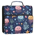 thumbnail image 5 of FORMRS Zipper Binder with Shoulder Strap 2-inch Ring 500 Sheet Capacity File Bag, Yellow Jellyfish, 5 of 5