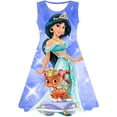 thumbnail image 2 of Vestido de princesa Jasmine de Disney para niñas pequeñas, vestidos de fiesta de cumpleaños para niñas, disfraces de actuación de Halloween para niños, 8T Gao Jinjia LED, 2 of 2