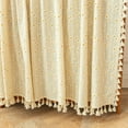 thumbnail image 2 of Boho Daisy Floral Cotton Cafe Curtains with Tassels Rod Pocket Short Kitchen Curtain, 1 Panel (Daisy,18"x52"), 2 of 7