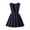 Navy, variant on School Uniform Dresses Girls Pleated V Neck Casual Jumper Ruffle Sleeveless Cute Overall Dress Navy, Size 3 Y