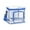 Blue, variant on Clear Plastic Storage Box with Lid | Portable Organizer for Clothes, Camping & Travel | 26x23x18.5cm Foldable Storage Bin for Home, Dorm & Moving | Transparent Fabric Collapsible Container