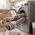 thumbnail image 4 of Washable Runner Rug 2.6X8 Ft Non Slip Cloud-Feel Softness Bohemian Rust & Navy, MOURZAORS, 4 of 8
