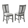 thumbnail image 4 of Rustic Gray Wood 5 piece Dining Set with Gray Linen Upholstered Chairs, 4 of 4