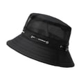 thumbnail image 4 of WMNTST Mens Bucket Hats Mesh Breathable Wide Brim Sun Hat Solid Color Outdoor Hiking Camping Hats, 4 of 5