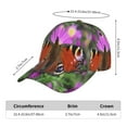 thumbnail image 2 of Lsque Peacock butterfly Pattern Baseball Cap Trucker Low Profile Hat Golf Dad Hat Adjustable Original Classic Unconstructed Plain Cap Men Women, 2 of 6
