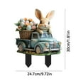 thumbnail image 3 of JJKBVCLO Easter Rabbit Ground Stake Insert Art Garden Decoration Colorful Easter Decoration For Yard For Easter, 3 of 8