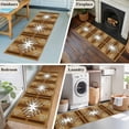 thumbnail image 5 of 2'x6' Rug Runners for Hallways Kitchen, Brown Southwest Non Slip Entryway Beside Floor Carpet Runner, Western Rustic Ethnic Mexican Aztec Washable Laundry Room Bedroom Throw Rugs Mat for Family Pet, 5 of 8