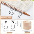 thumbnail image 2 of 100 Pcs Safety Bulb Pins, Gourd Pins Stitch Markers Metal Calabash Pins Pear Shape Knitting Pins with Wooden Box for Crocheting Clothing Tag DIY Craft Project, White & Black, 2 of 6
