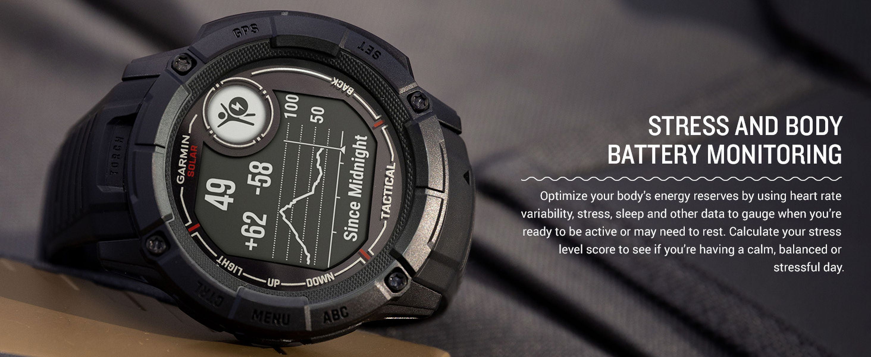 Garmin Instinct 2X Solar - Tactical Edition Black Smart Watch Bundle with Accessories