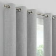 thumbnail image 5 of Eclipse Kids Chambray Solid 100% Blackout Grommet 84" long x 40" wide Curtain panel in Grey, 5 of 10