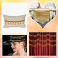thumbnail image 5 of 10 Yards Metallic Round Coin Shape Sequin Leaf Tassel Trim Gold Centipede Fringe Lace Ribbon for Wedding Party Dance Dress Sewing Garments Belt Halt Decoration Crafts, 5 of 9