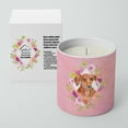 thumbnail image 2 of Carolines Treasures CK4135CDL Dachshund Red 2 Soy Candle 10 oz Decorative Gift Scented Soy Candles for Home Pink Flowers, 2 of 2