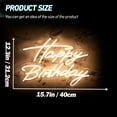 thumbnail image 3 of Y YUNHSOM Happy Birthday Neon Sign for Wall Decor, Happy Birthday Led Sign for Backdrop with Dimmable Switch, USB Powered LED Happy Cover for Biryhday Party Decoration, 3 of 8