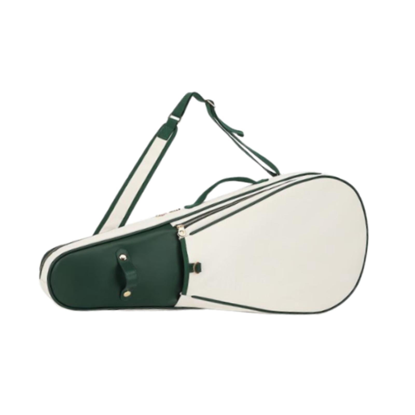 funtasica Tennis Bag Badminton Bag Water Resistant Tennis Tote Bag Neoprene with Racquet Cover Case Bag Tennis Racket Bag White