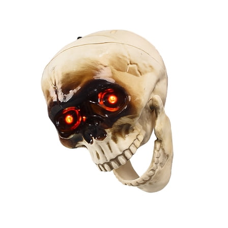 Animated Talking Skull with Moving Mouth Terrifying Halloween Parties Accessories Home Decoration for Window and Door