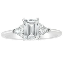 Vintage Style Aascher Trillion 3 Stone Engagement Anniversary Ring (9)