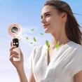 thumbnail image 4 of weibbin Handheld Mini Electric Fan Cream Wind High Speed Infinitely Adjustable Speed Portable Outdoor Small Fan, 4 of 8