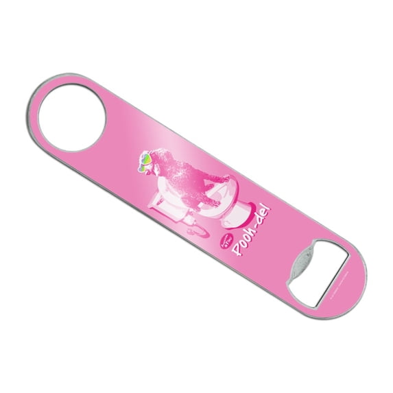Pooh-del Poodle Dog Sunglasses Vintage Retro Toilet Humor Funny Stainless Steel Vinyl Covered Flat Bartender Speed Bar Bottle Opener