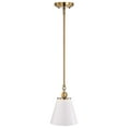 thumbnail image 2 of Nuvo Lighting Dover 1 Light Small Pendant White with Vintage Brass, 2 of 5