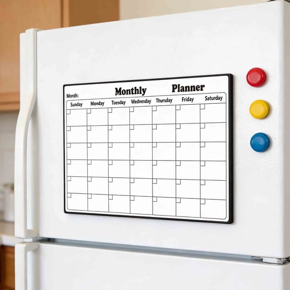 LAPTOM MAX Magnetic Monthly Planner Whiteboard Calendar, Large Dry Erase Board for Refrigerator, Organize Weekly Schedule